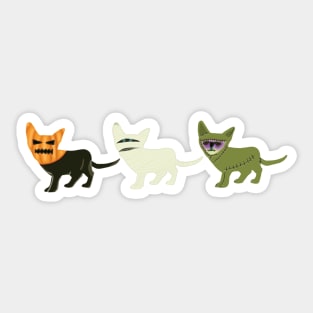 Halloween spirit cat Sticker